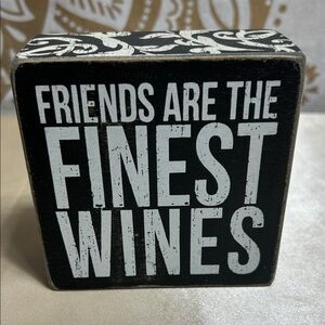 Black and White Decorative Block Sign